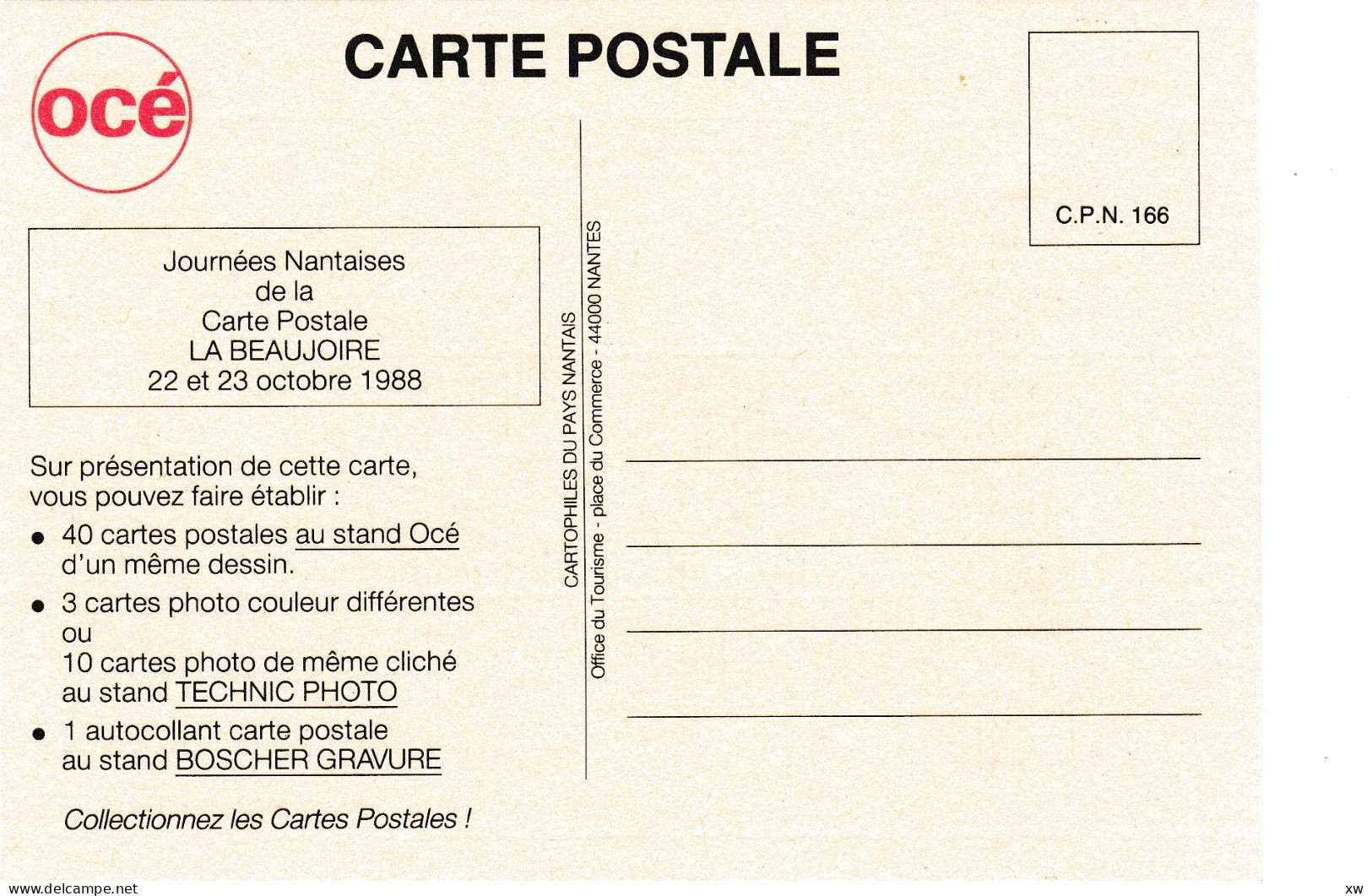 ILLUSTRATEUR - CPM Barberousse Carte Privée Océ Journées Nantaises De La Carte Postale Nantes 1988 - 30-04-24 - Barberousse