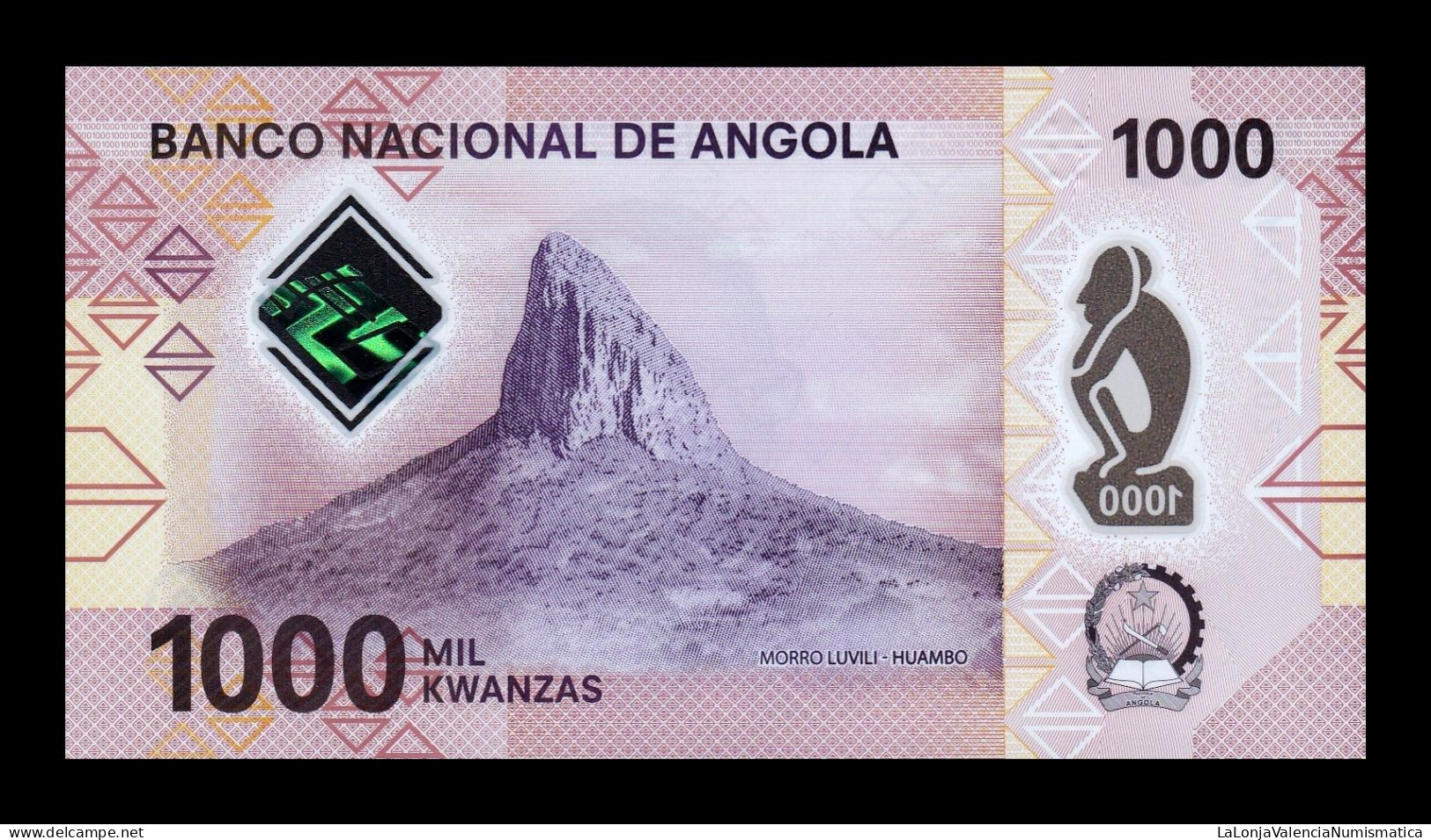 Angola 1000 Kwanzas 2020 Pick 162 Polymer Sc Unc - Angola