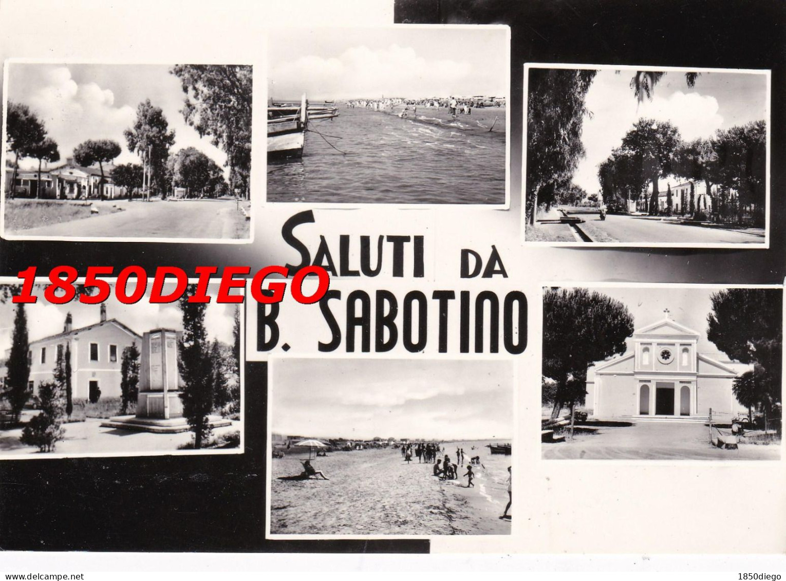 BORGO SABOTINO - MULTIVEDUTE  F/GRANDE VIAGGIATA 1958 ANIMATA - Latina