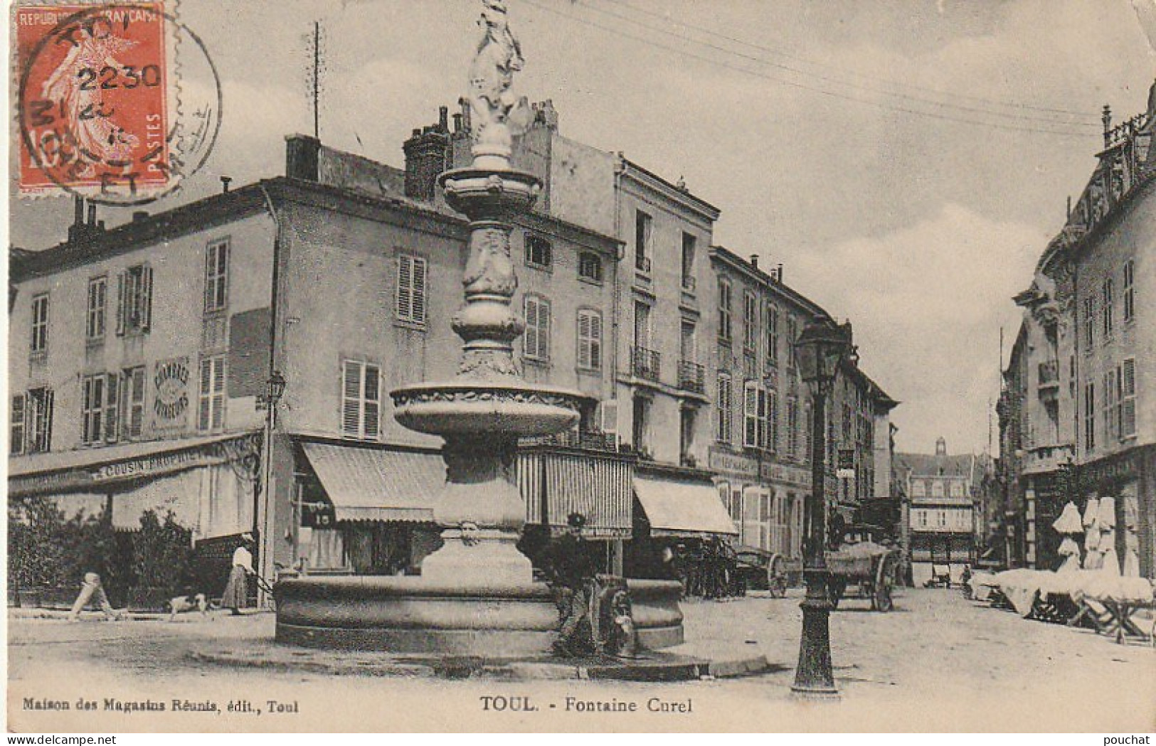 ZA 22-(54) TOUL - FONTAINE CUREL  - HOTEL , PROP. COUSIN - COMMERCES - 2 SCANS - Toul