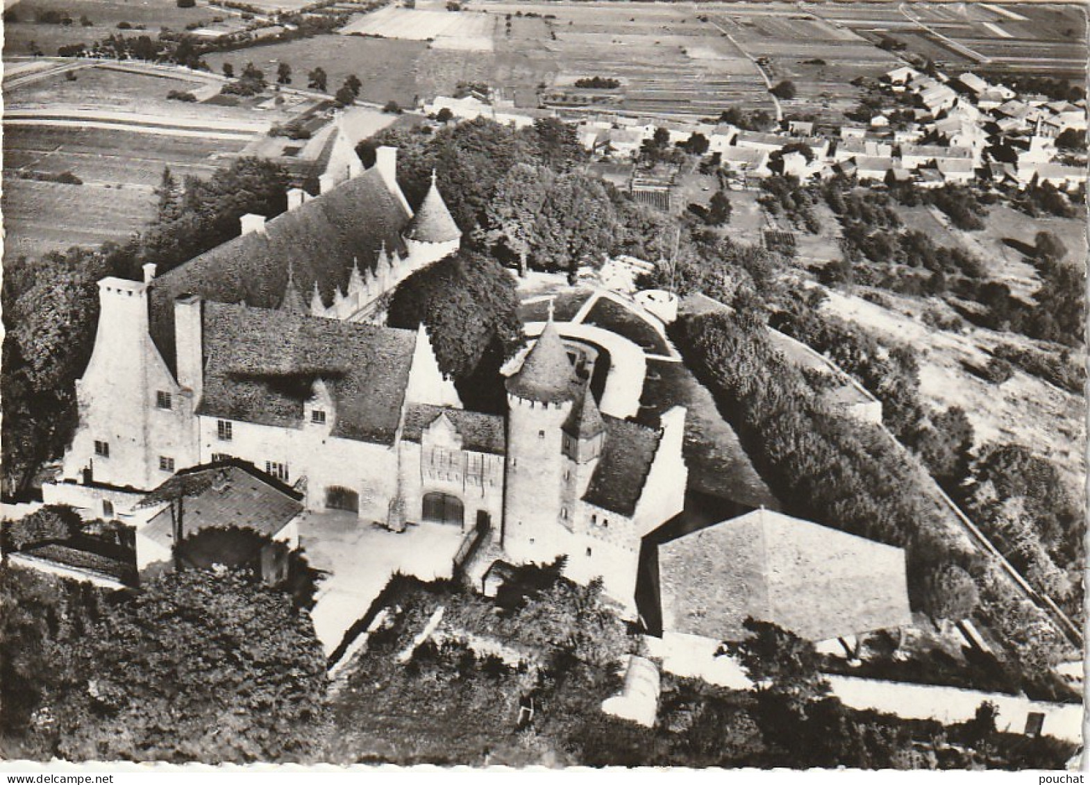 ZA 23-(55) HATTONCHATEL - VUE AERIENNE DU CHATEAU - L' ENTREE - 2 SCANS - Sonstige & Ohne Zuordnung