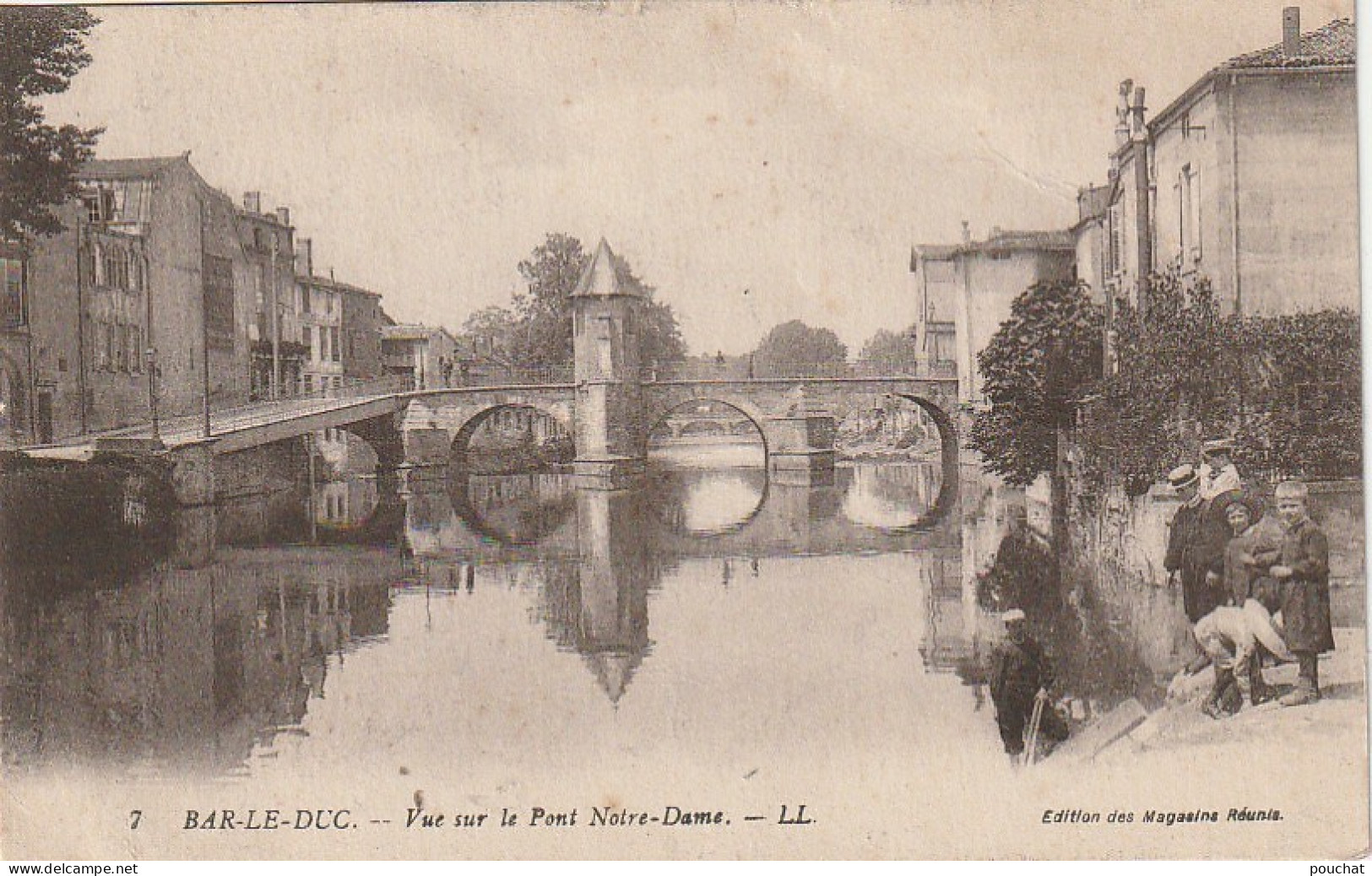 ZA 23-(55) BAR LE DUC - VUE SUR LE PONT NOTRE DAME - ANIMATION - 2 SCANS - Bar Le Duc