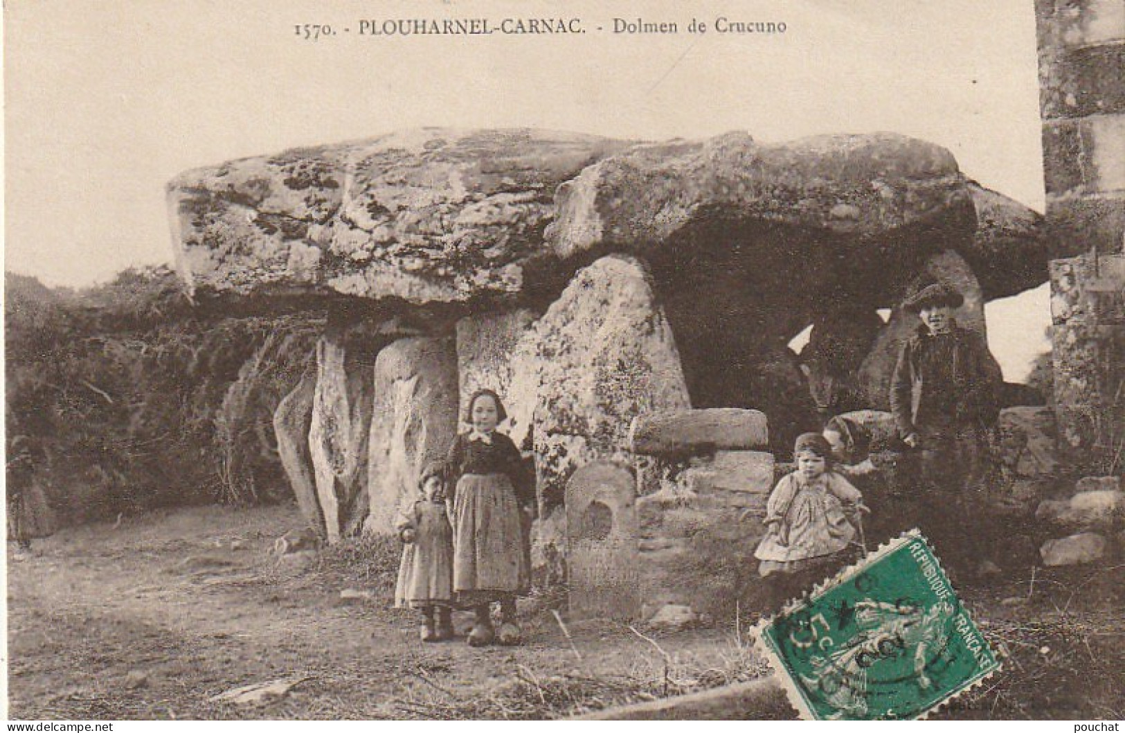 ZA 24-(56) PLOUHARNEL CARNAC - DOLMEN DE CRUCUNO - ANIMATION - ENFANTS - 2 SCANS - Sonstige & Ohne Zuordnung