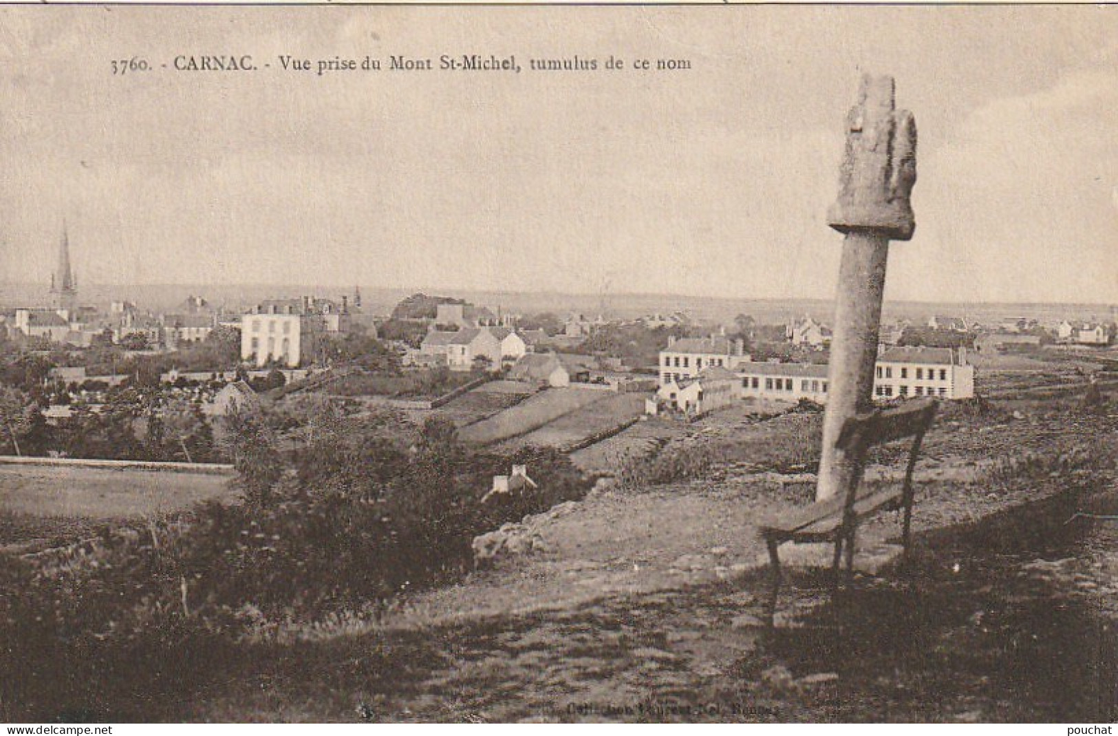 ZA 24-(56) CARNAC - VUE PRISE DU MONT ST MICHEL , TUMULUS DE CE NOM - 2 SCANS - Carnac