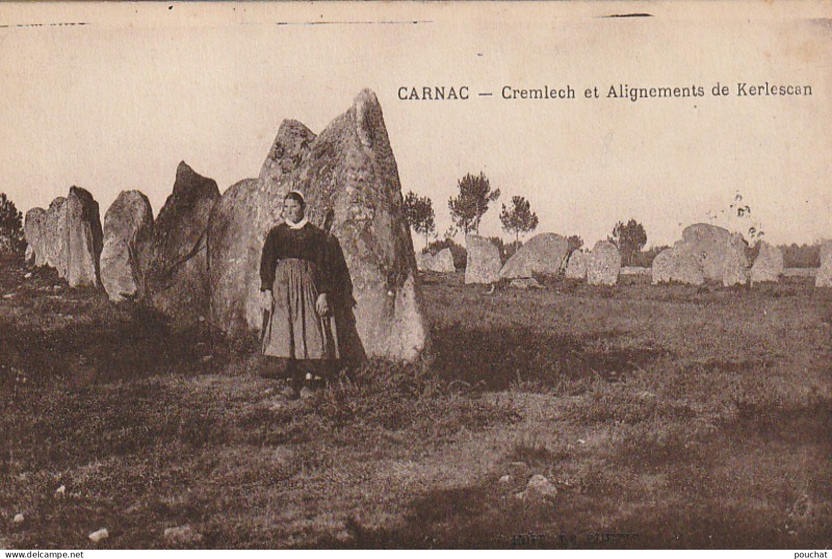 ZA 24-(56) CARNAC - CREMLECH ET ALIGNEMENTS DE KERLESCAN - ANIMATION - 2 SCANS - Carnac