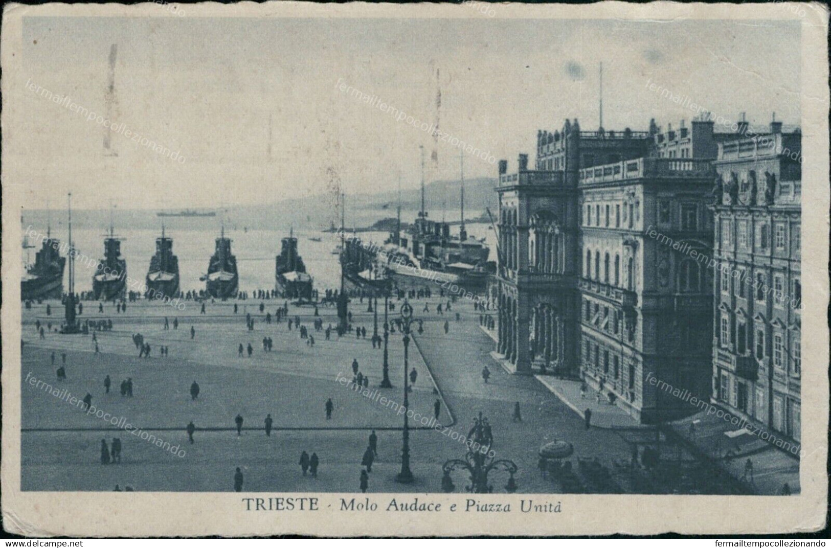 Bu665 Cartolina Trieste Citta' Molo Audace E Piazza Unita'   Friuli - Trieste