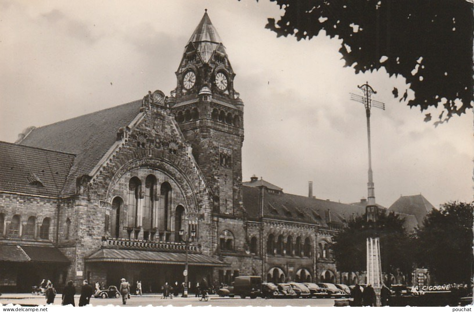 ZA 25-(57) METZ - LA GARE - ANIMATION - OBLITERATION 1956 - 2 SCANS - Metz