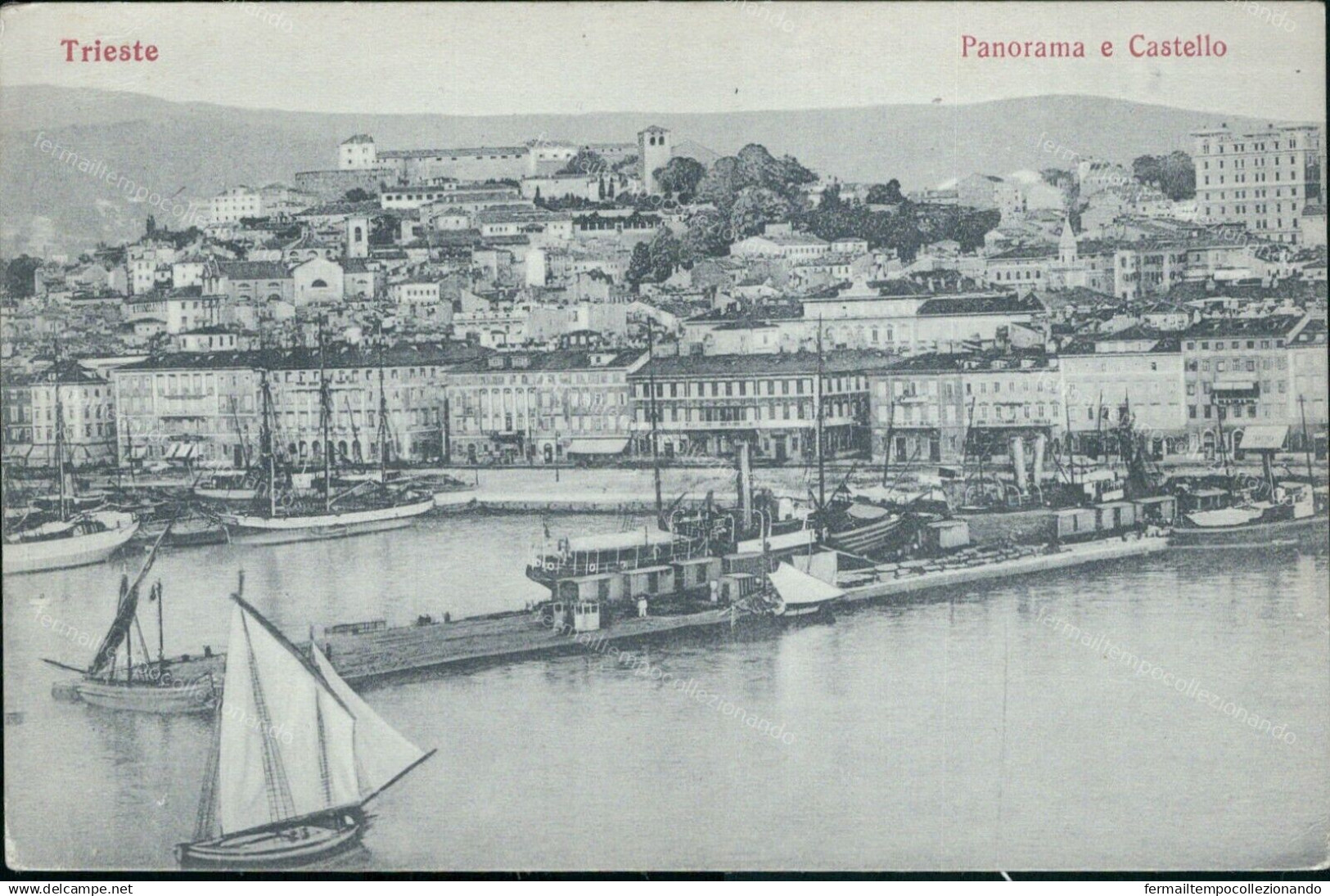 Bu678 Cartolina  Trieste Citta' Panorama E Castello   Friuli - Trieste