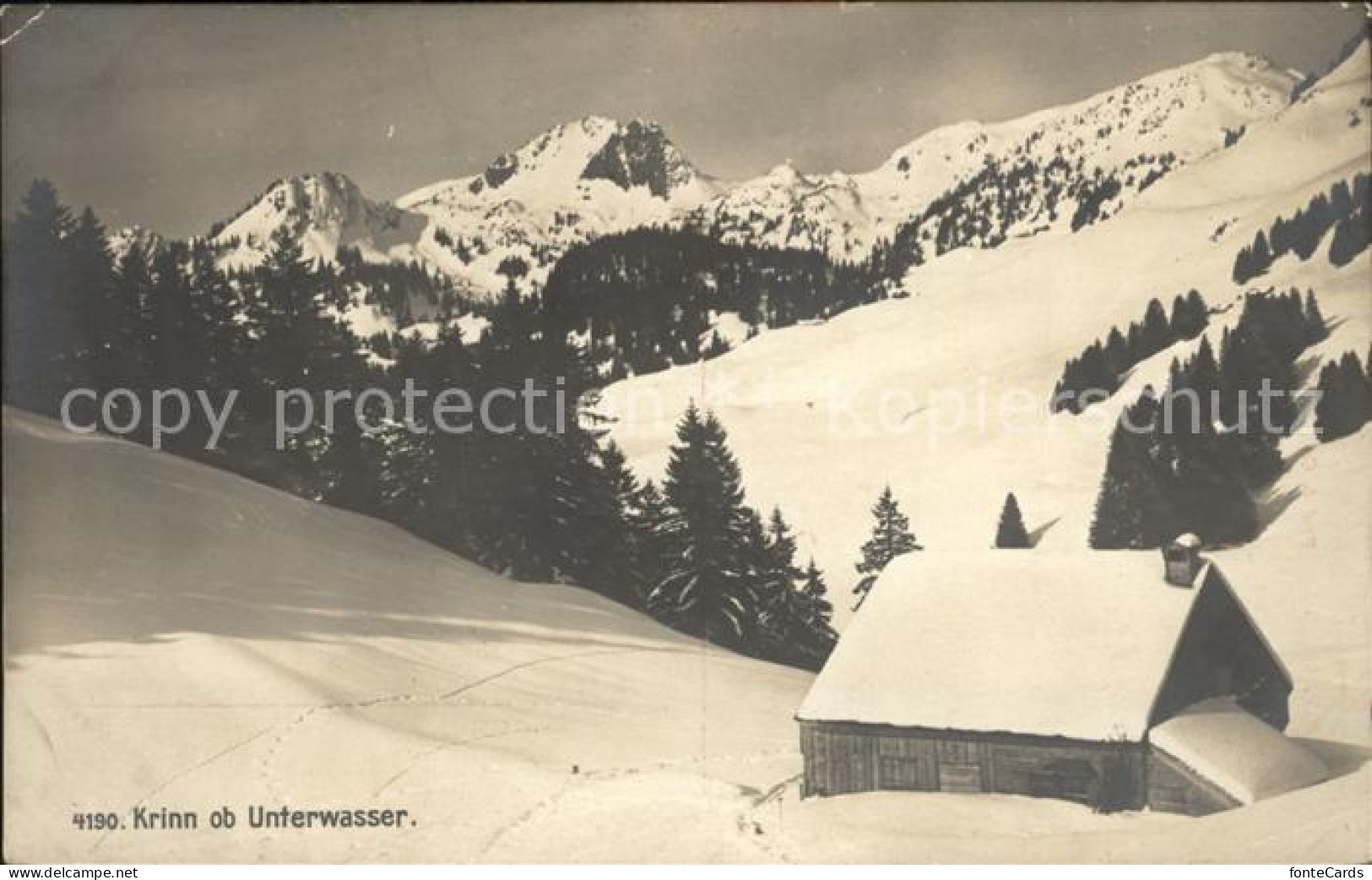 12015878 Krinn Berghuette Winterpanorama Unterwasser Toggenburg - Sonstige & Ohne Zuordnung