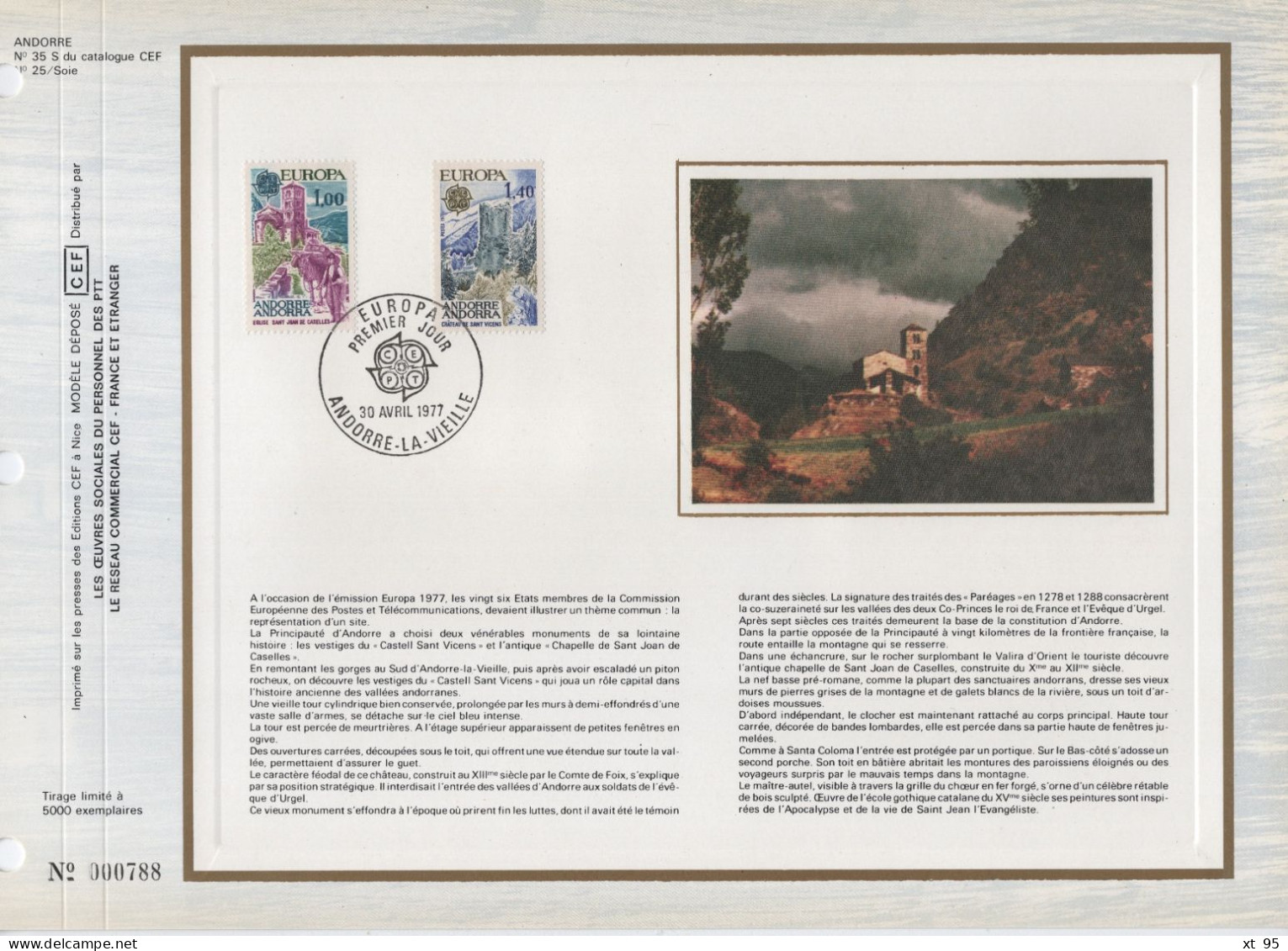 Andorre - CEF N°35 S - Europa - Lettres & Documents