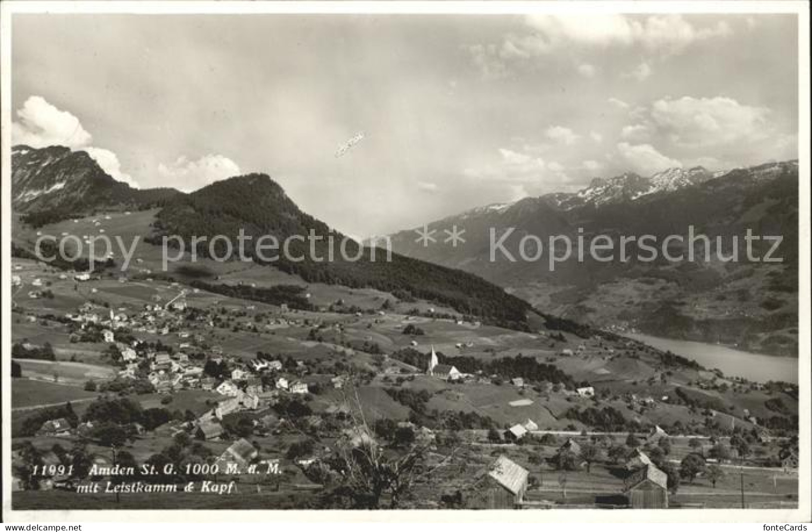 12015848 Amden SG Panorama Mit Leistkamm Und Kapf Walensee Betlis - Sonstige & Ohne Zuordnung