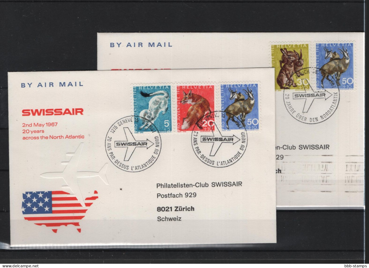 Schweiz Air Mail Swissair  FFC  2.5.1967 Zürich - New York VV - Eerste Vluchten