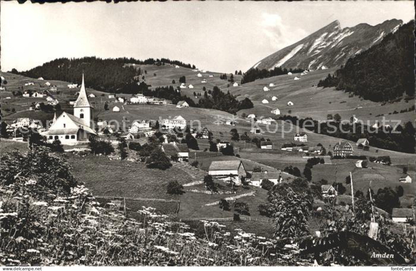 12015843 Amden SG Ortsansicht Mit Kirche Bergwiese Betlis - Sonstige & Ohne Zuordnung