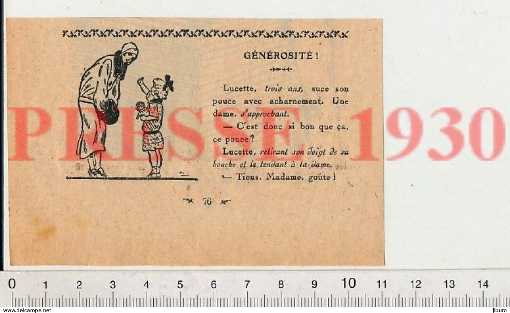 Humour 1930 Lucette Qui Suce Son Pouce Enfant Fillette 231ZA1 - Zonder Classificatie