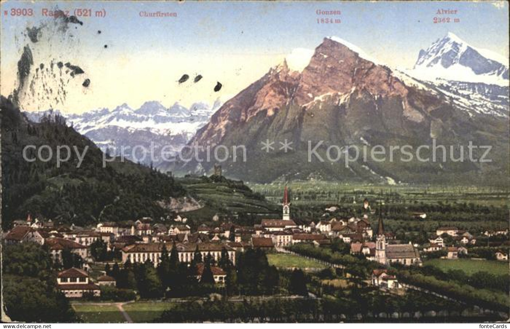 12015824 Bad Ragaz Panorama Mit Churfirsten Gonzen Alvier Appenzeller Alpen Bad  - Sonstige & Ohne Zuordnung