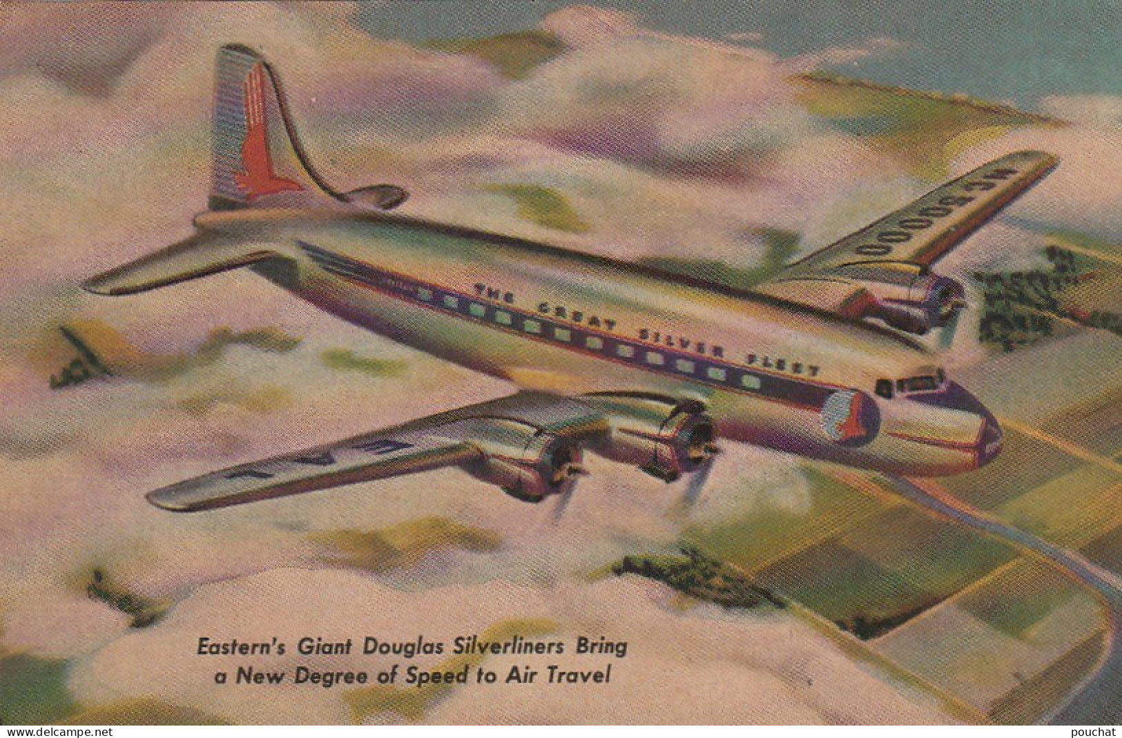 Z+ 4- EASTERN' S GIANT DOUGLAS SILVERLINERS - AVION DOUGLAS SILVERLINERS - 2 SCANS - 1946-....: Modern Era