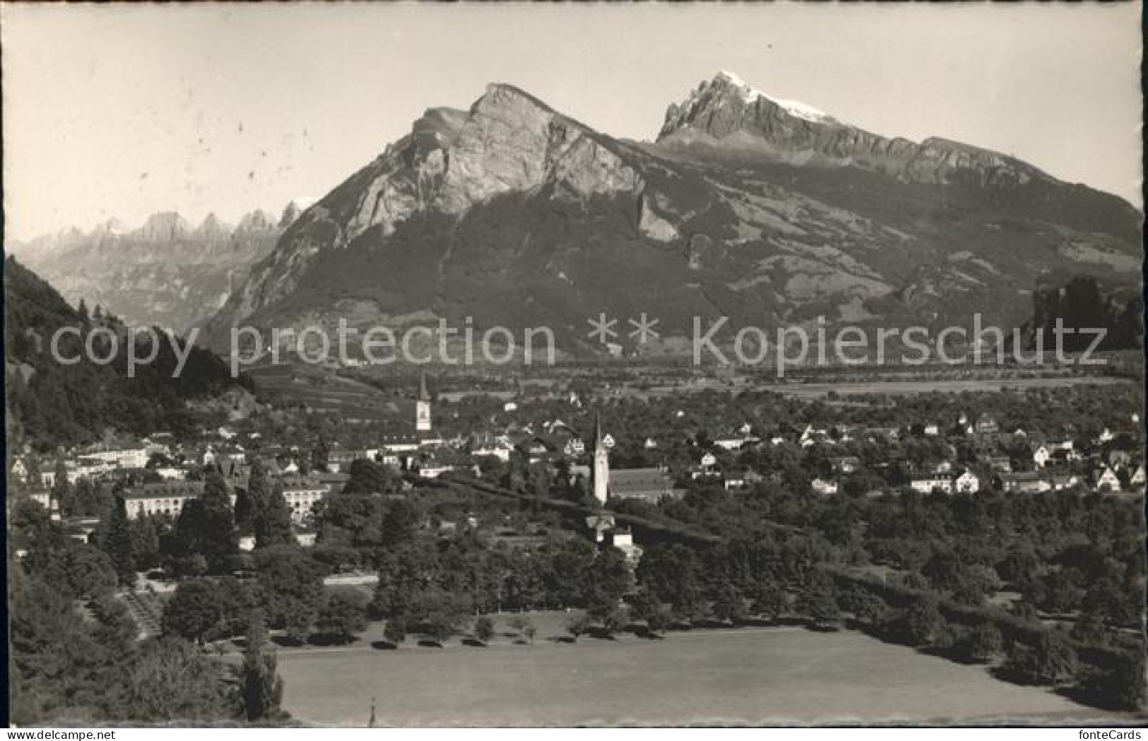 12015808 Bad Ragaz Panorama Mit Gonzen Und Alvier Appenzeller Alpen Bad Ragaz - Sonstige & Ohne Zuordnung