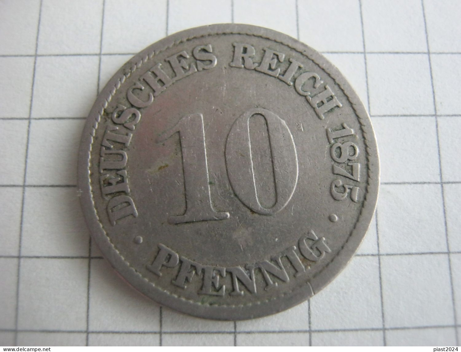 Germany 10 Pfennig 1875 A - 10 Pfennig