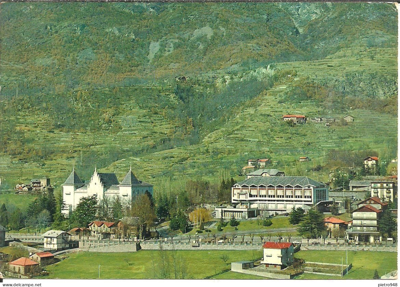 Saint Vincent (Aosta) Veduta Aerea Grand Hotel Billia E Casinò De La Vallée, Vue Aerienne, Aerial View - Aosta