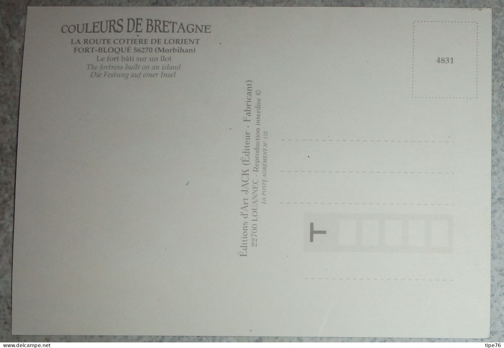 56 Morbihan CPM  La Route Côtière De Lorient Fort Bloqué Bretagne Sud - Sonstige & Ohne Zuordnung