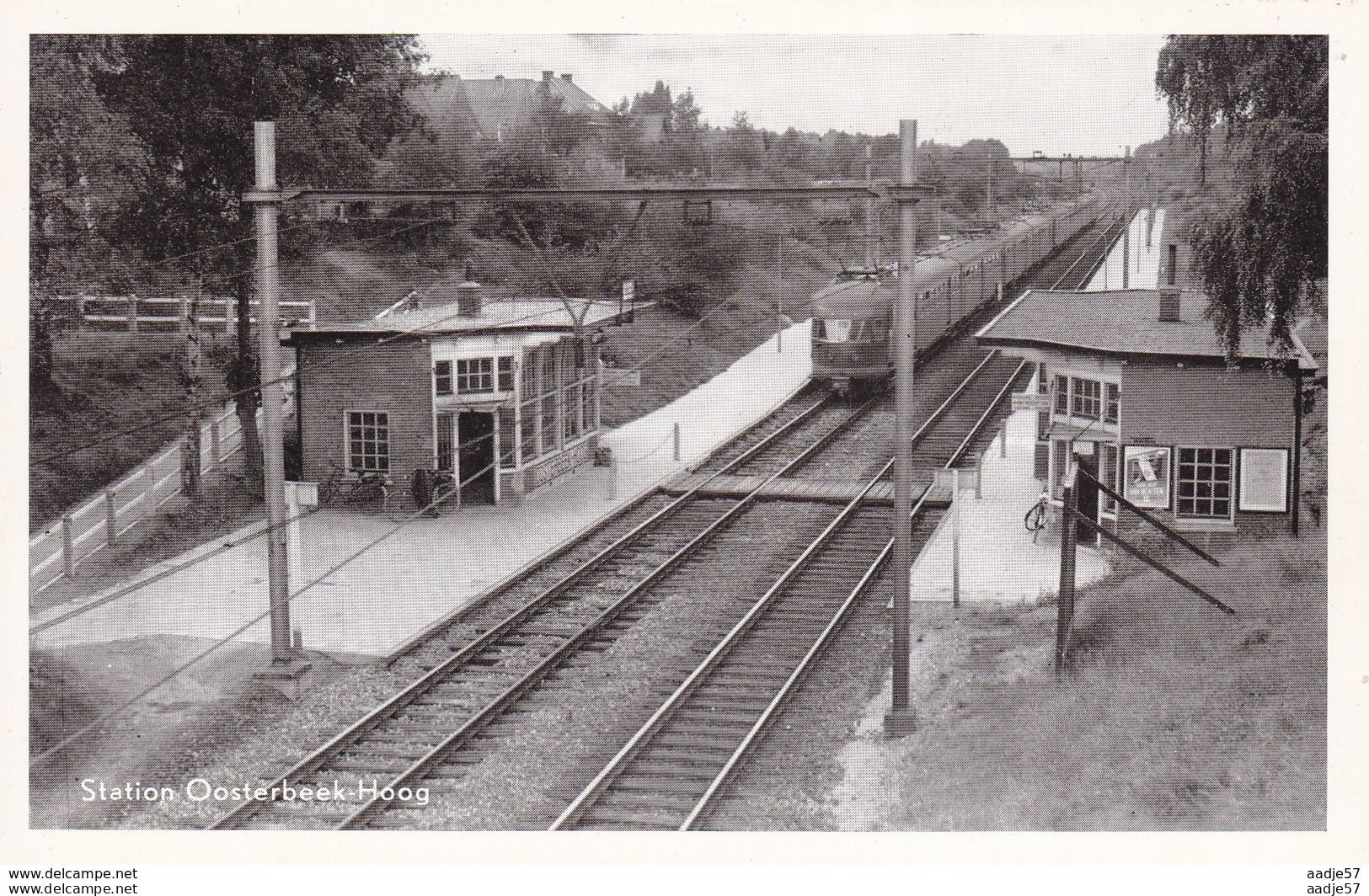 Netherlands Pay Bas Oosterbeek Station Hoog - Stations With Trains