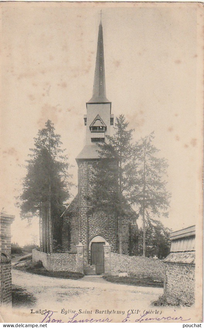 Z+ 9-(61) LAIGLE - EGLISE SAINT BARTHELEMY  - 2 SCANS - L'Aigle