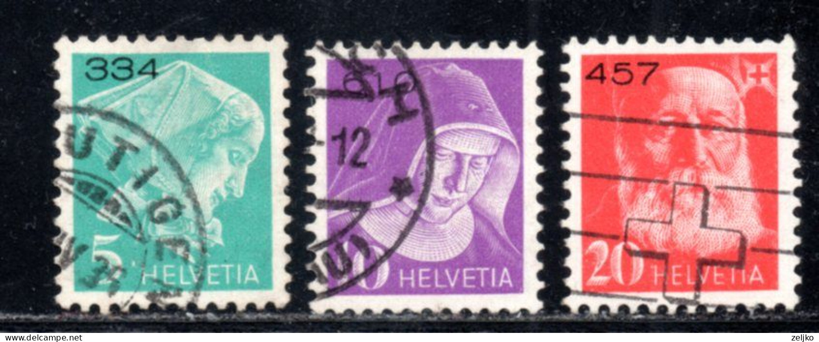 Switzerland, Used, Porto 1935, Michel 14 - 16 - Postage Due