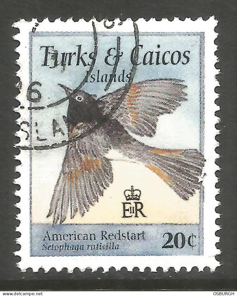TURKS & CAICOS. 20c REDSTART / BIRDS USED. - Turks- En Caicoseilanden