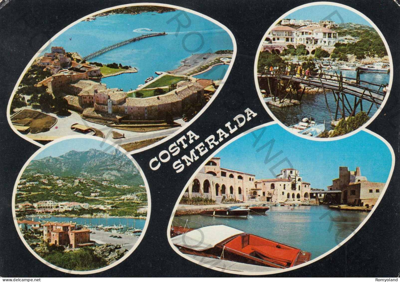 CARTOLINA  C10 COSTA SMERALDA,SASSARI,SARDEGNA-PORTO CERVO-MARE,ESTATE,VACANZA,SPIAGGIA,LUNGOMARE,BARCHE,VIAGGIATA 1981 - Sassari