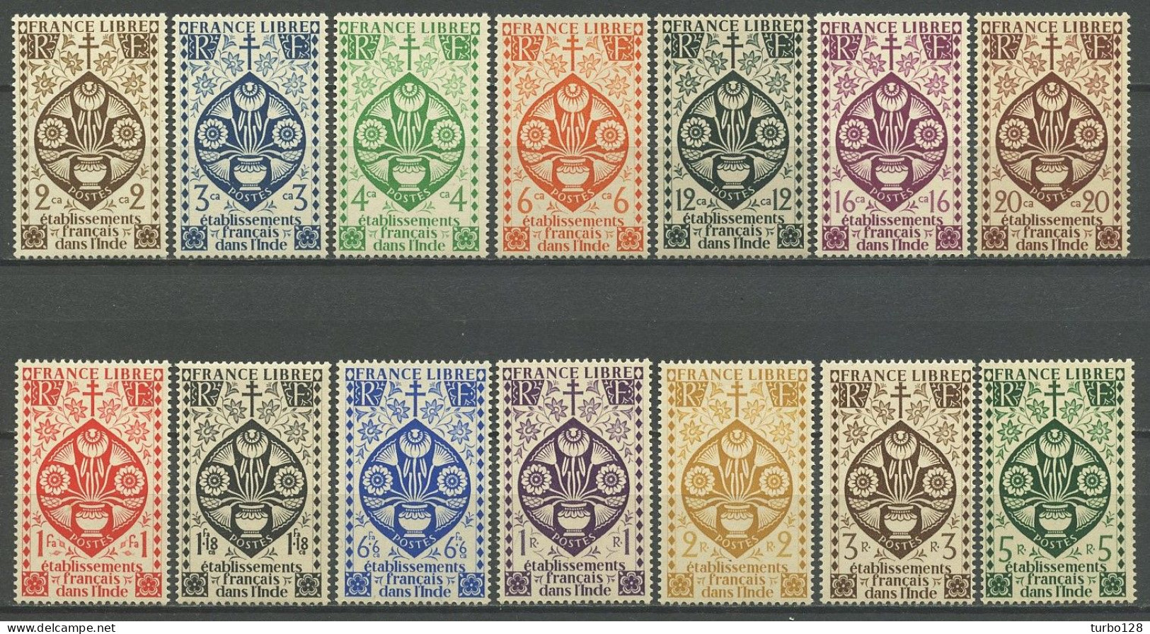 INDES 1942 N° 217/230 ** Neufs MNH Superbes C 22,50 € Série De Londres Flore Fleurs Flowers - Nuovi