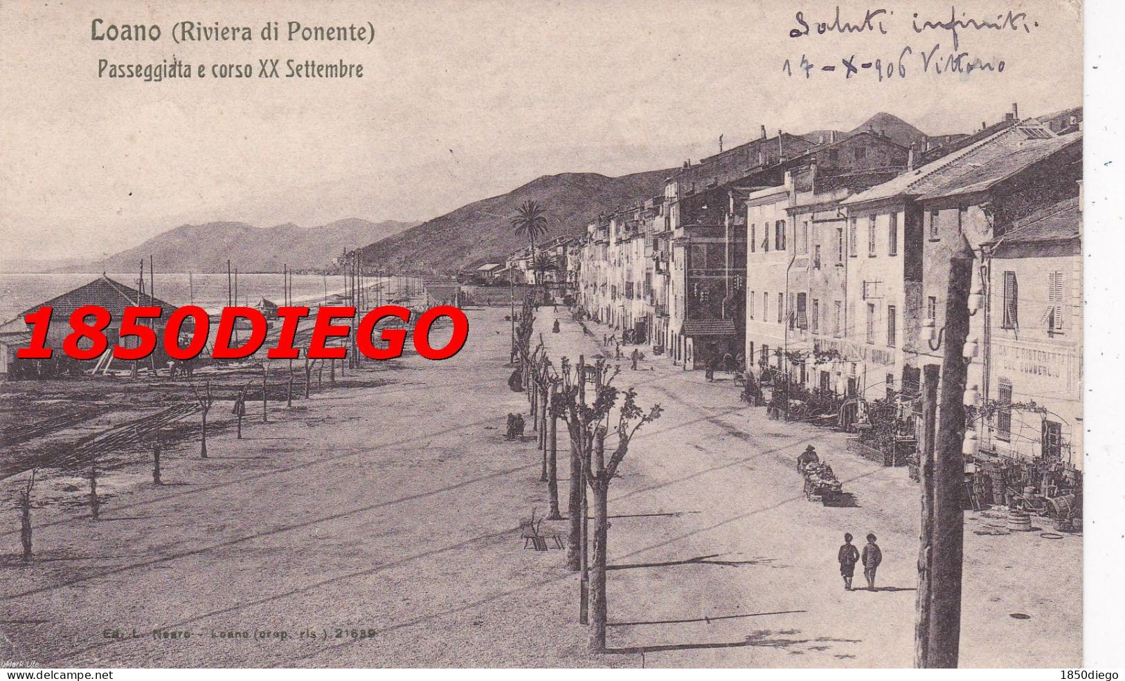 LOANO - PASSEGGIATA E CORSO XX SETTEMBRE F/PICCOLO VIAGGIATA  ANIMAZIONE - Savona