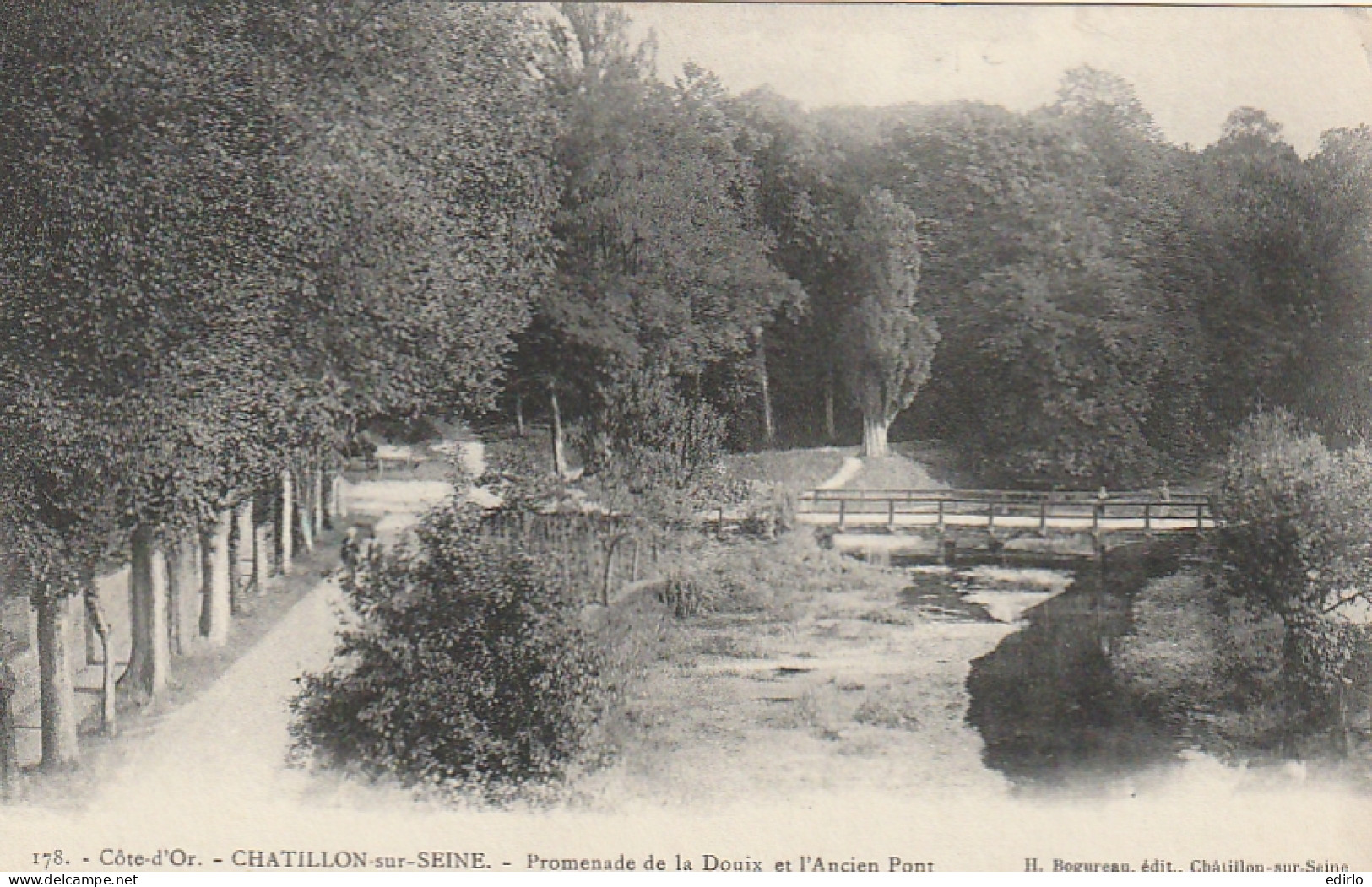 ***  21 ***  CHATILLON SUR SEINE  Promenade De La Douix Et L'ancien Pont  TTBE  Neuve  - Chatillon Sur Seine
