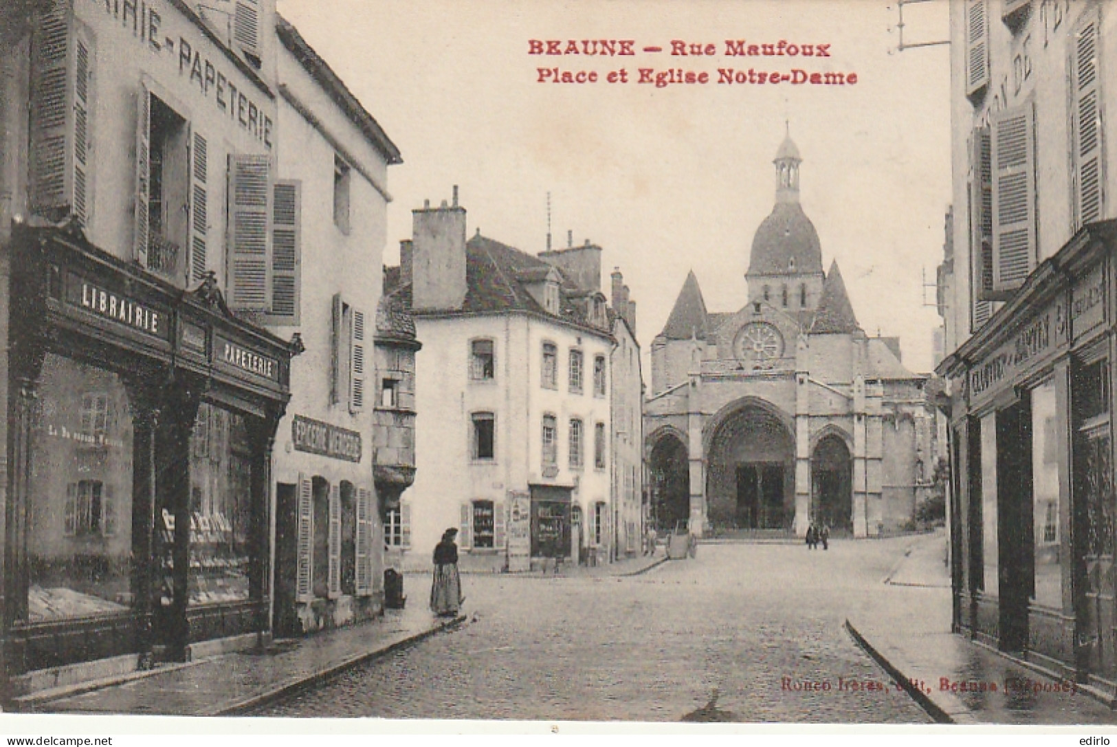 ***  21 ***    BEAUNE  Rue Maufoux Et église Notre Dame  TTBE  - Beaune