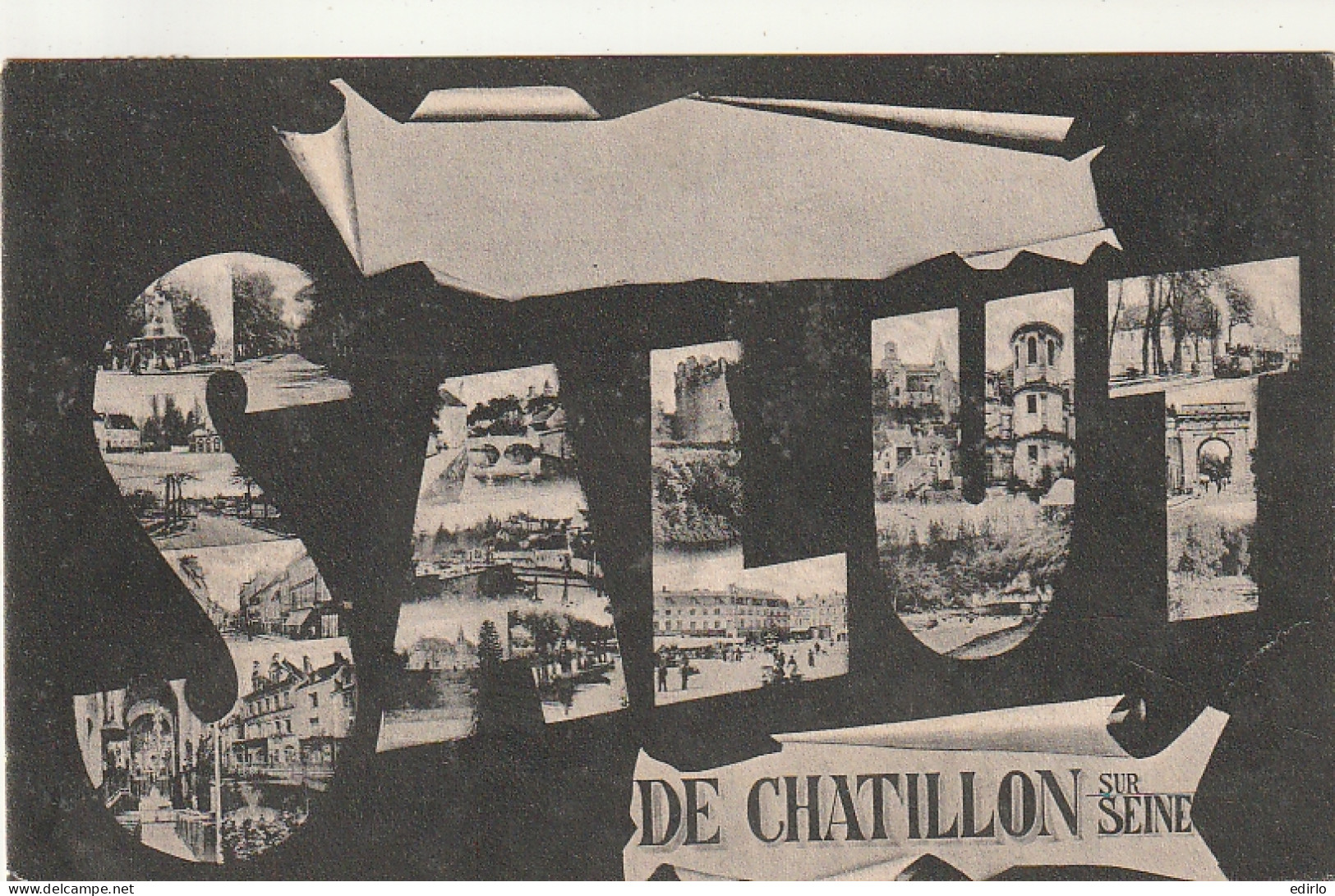 ***  21 *** Salut De  Chatillon  Sur Seine TB  (petit Décollement) Timbrée  - Chatillon Sur Seine