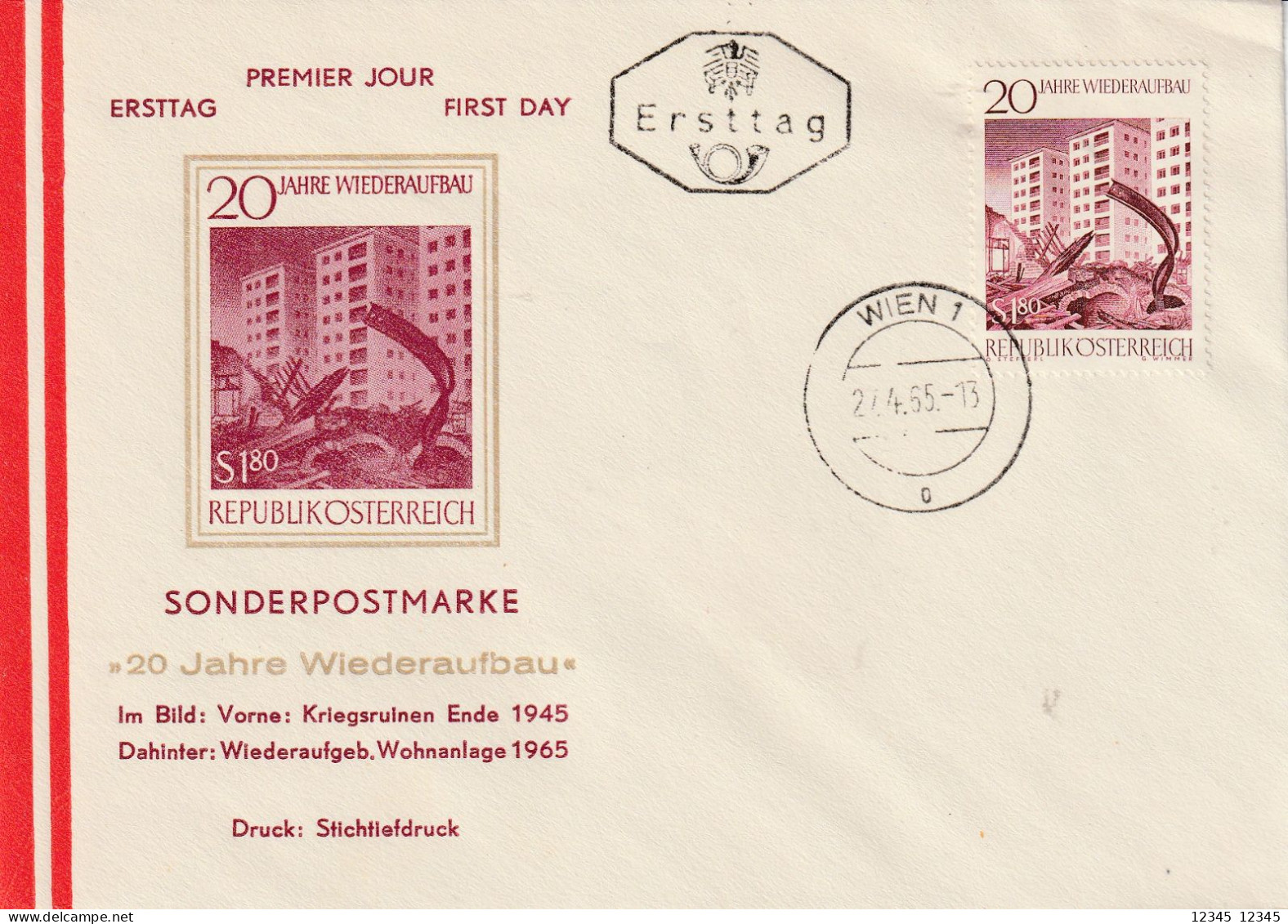 Oostenrijk 1965, FDC Unused, 20 Years Of Reconstruction. - FDC