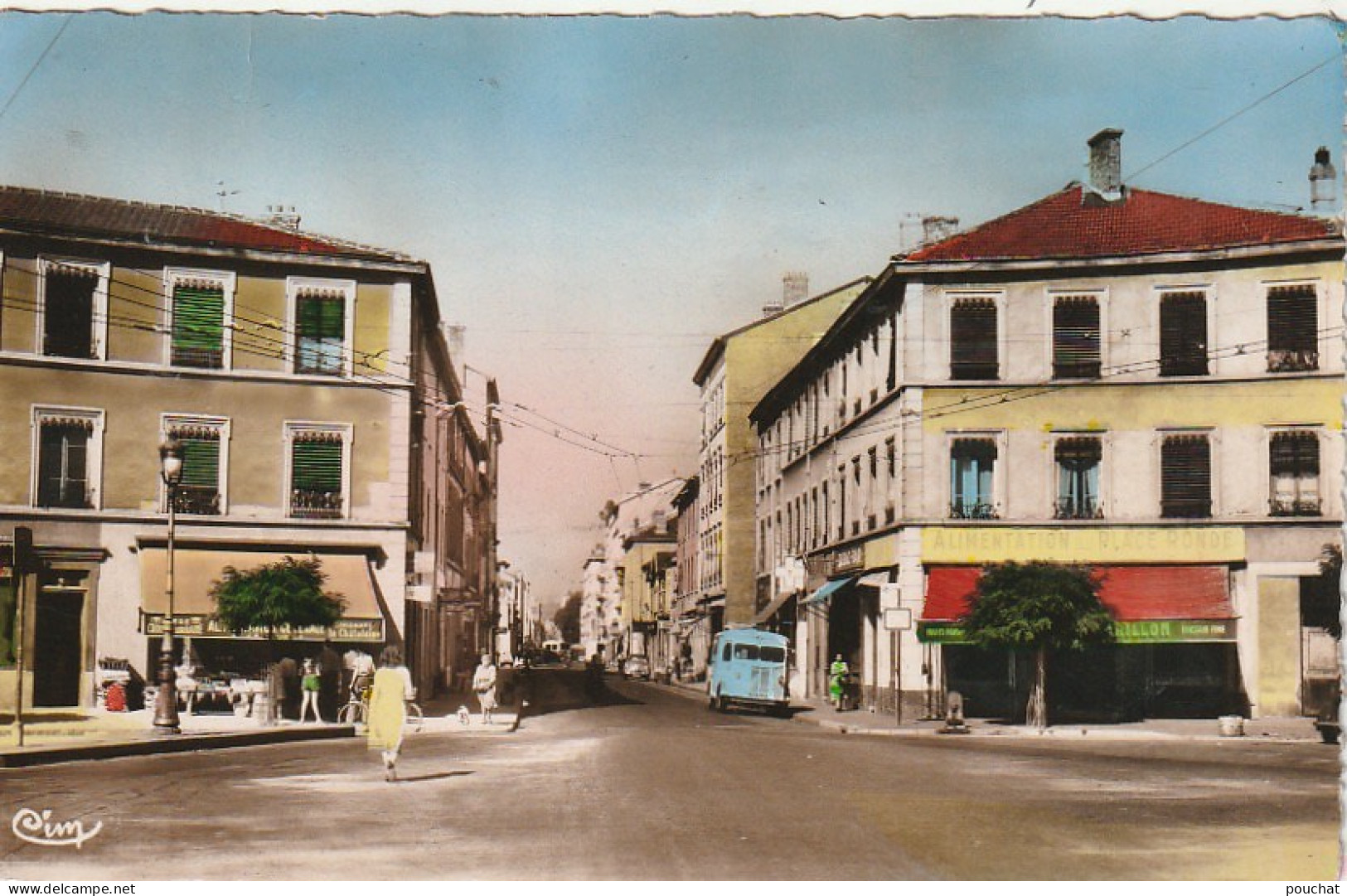 Z+ 19-(69) LYON - PLACE RONDE - COURS RICHARD VITTON - COMMERCES - CARTE COULEURS - 2 SCANS - Lyon 3