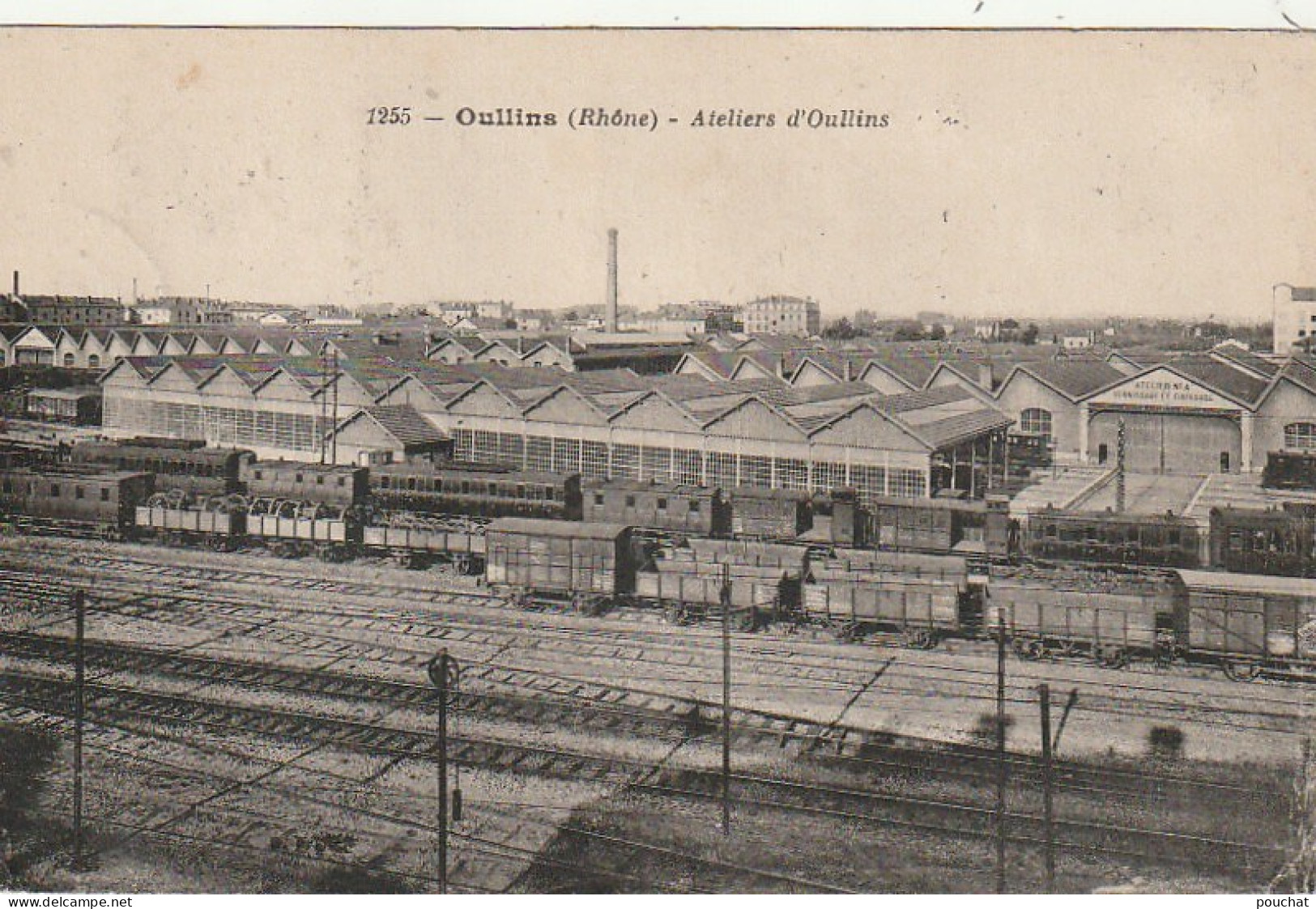 Z+ 19-(69) OULLINS - ATELIERS D' OULLINS - VOIES FERREES , WAGONS - 2 SCANS - Oullins