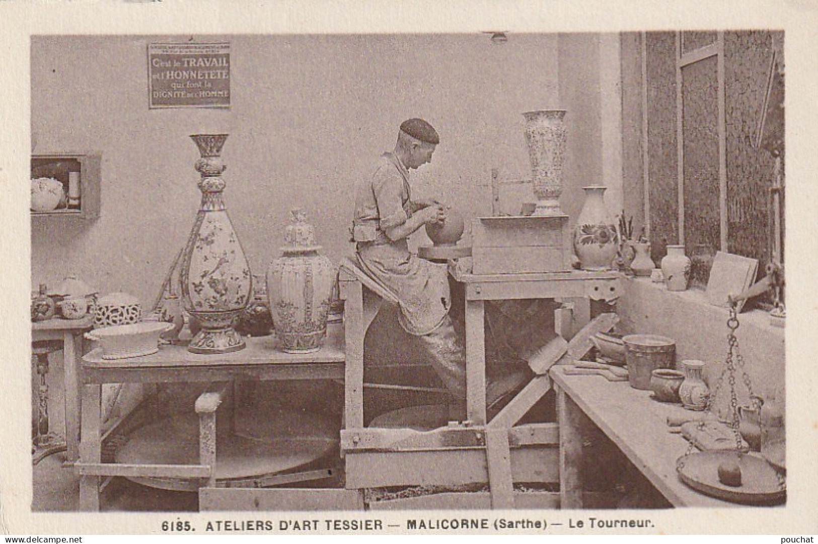 Z+ 22-(72) ATELIERS D' ART TESSIER  - MALICORNE - LE TOURNEUR - FAIENCERIE - 2 SCANS - Malicorne Sur Sarthe