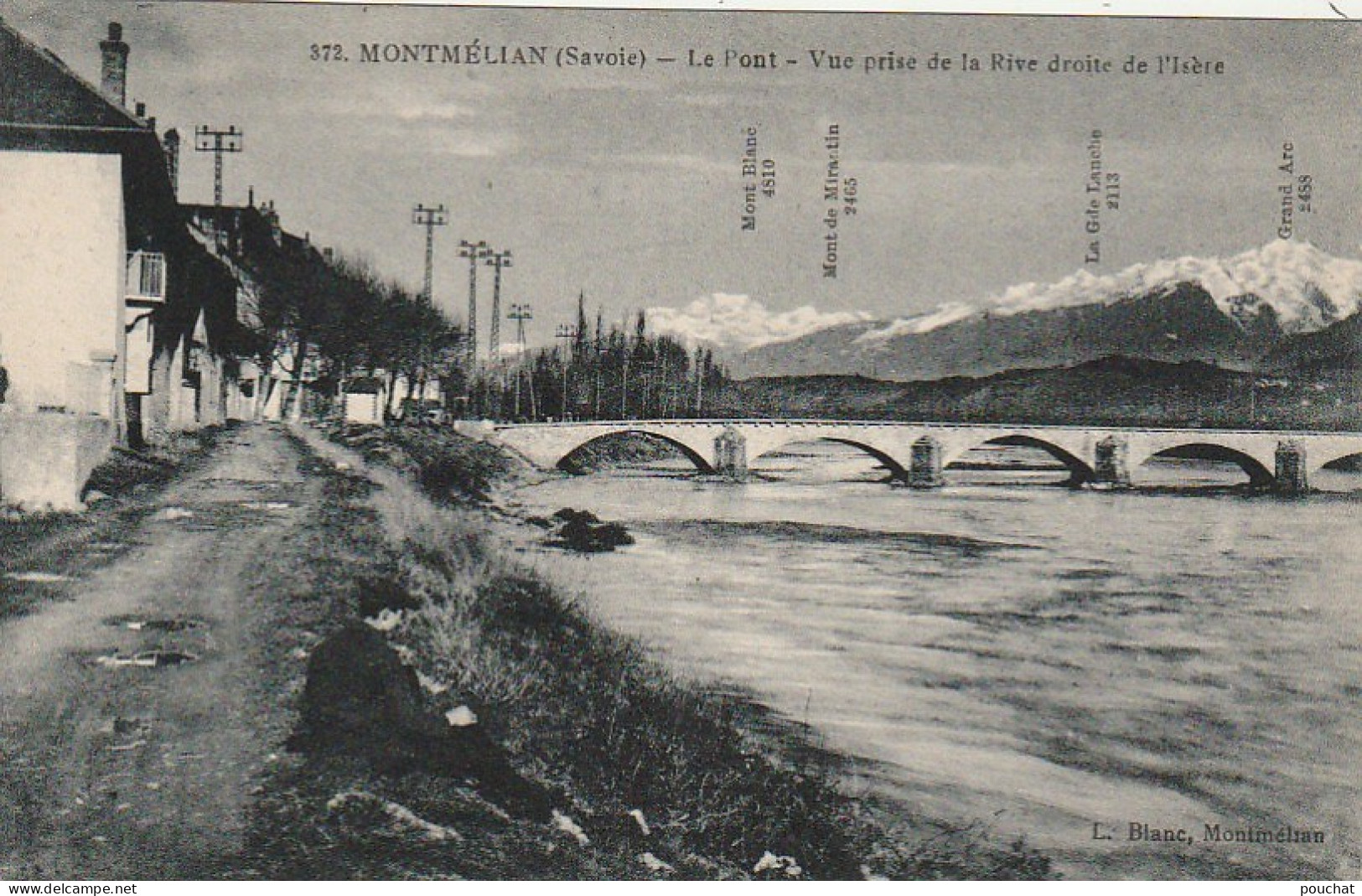 Z+ 23-(73) MONTMELIAN - LE PONT - VUE PRISE DE LA RIVE DROITE DE L' ISERE - 2 SCANS - Montmelian