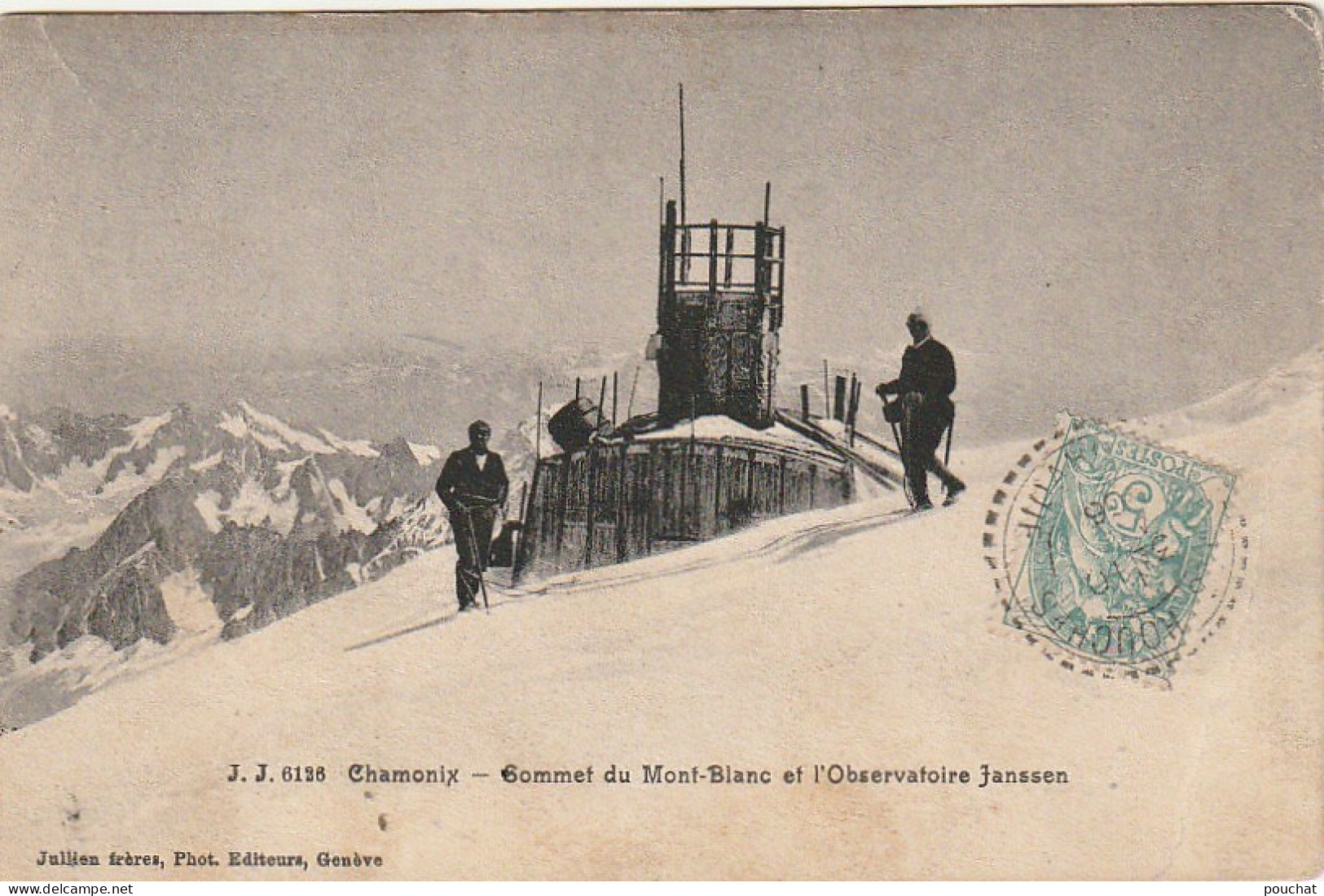 Z+ 24-(74) CHAMONIX - SOMMET DU MONT BLANC ET L' OBSERVATOIRE JANSSEN - ANIMATION - 2 SCANS - Chamonix-Mont-Blanc