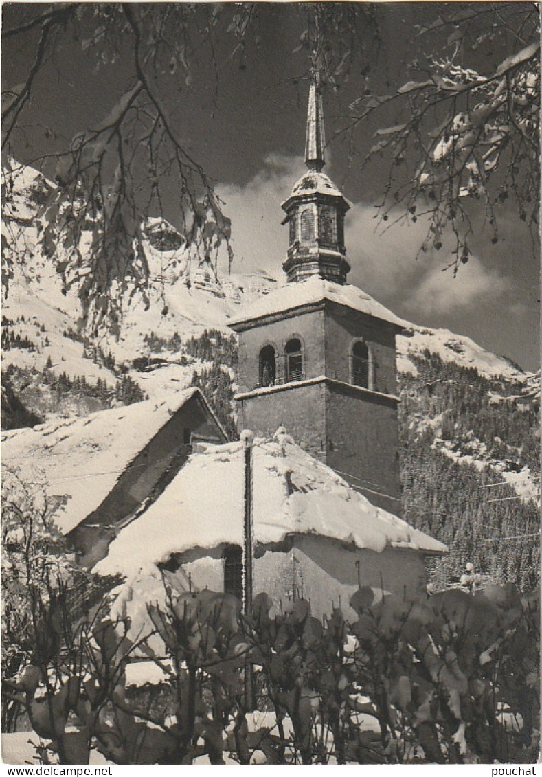 Z+ 24-(74) LES CONTAMINES MONTJOIE - L' EGLISE - PHOT. P. GIET - 2 SCANS - Les Contamines-Montjoie