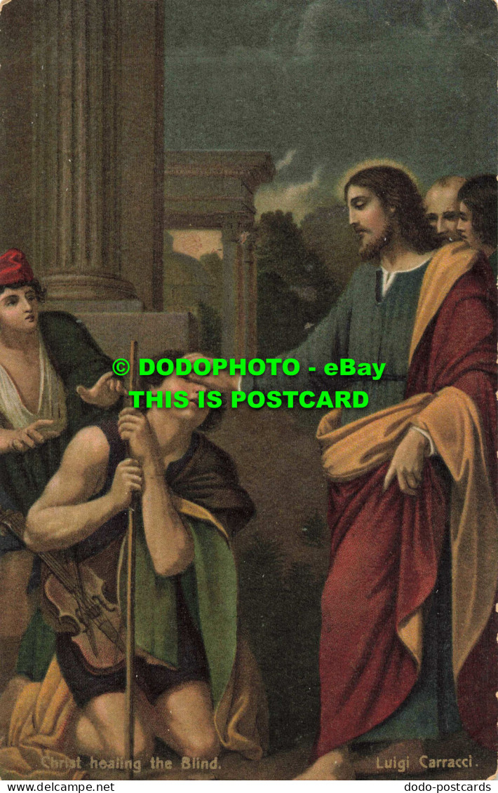 R563486 Christ Healing Blind. Luigi Carracci. London View. Gale And Polden. Old - Other & Unclassified