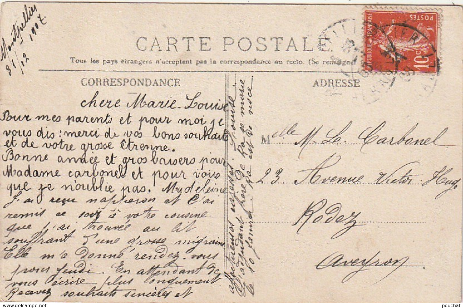 Z++ 1- " MARIE LOUISE " - CARTE  AVEC PRENOM ET LETTRES MULTIVUES PERSONNAGES - 2 SCANS - Voornamen