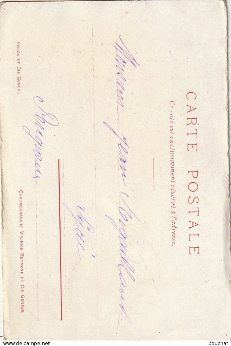 Z++ 1- TREFLE AVEC COEUR TETE DE FEMME - ILLUSTRATEUR - CHROMOGRAVURE REYMOND ET Cie - EDIT. VOUGA ET Cie , GENEVE - 1900-1949
