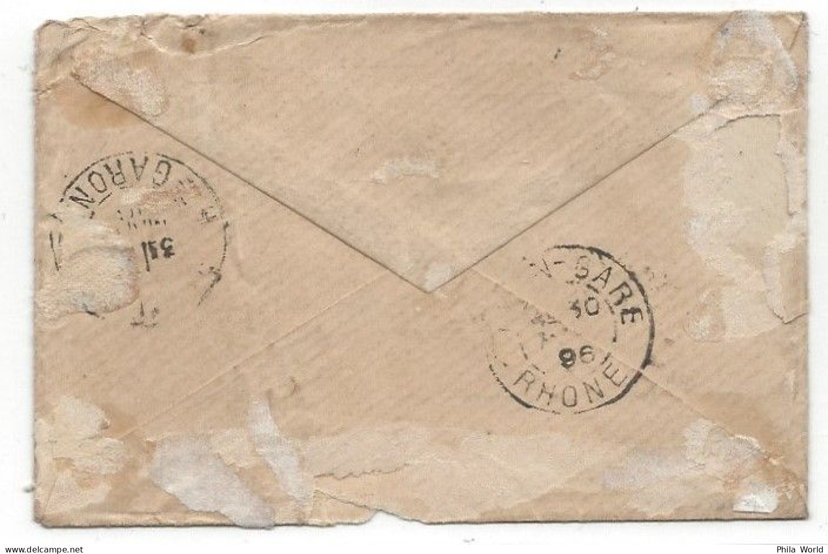 JERUSALEM 1896 Lettre Cover En-tête FRERES ECOLES CHRETIENNES Pour FRANCE Haute-Garonne Via LYON GARE RHONE - Autres - Asie