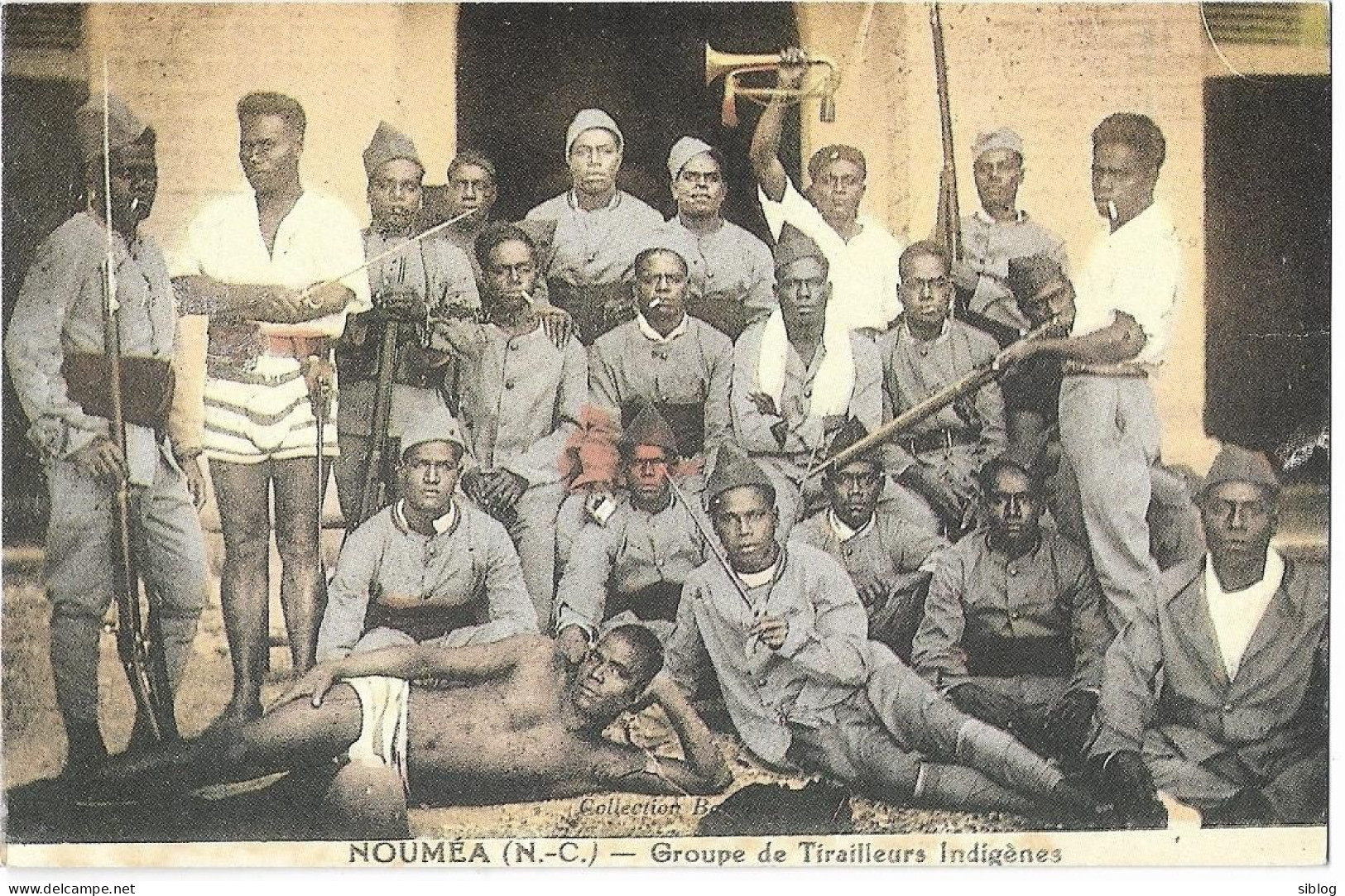 CP REPRODUCTION - NOUMEA - Groupe De Tirailleurs Indigènes - Nouvelle Calédonie