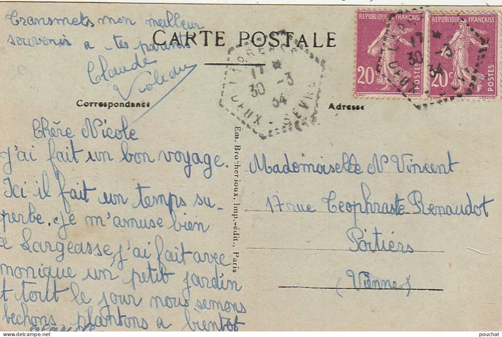 Z++ 8-(79) LARGEASSE - LE ROCHER DE LA CHEVALERIE - 2 SCANS - Other & Unclassified