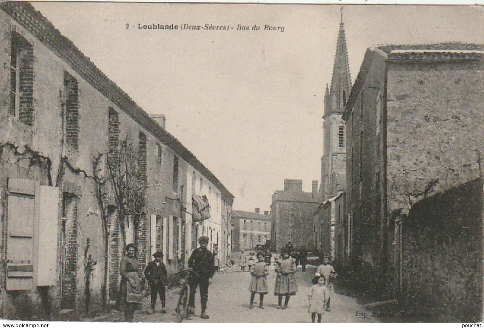 Z++ 8-(79) LOUBLANDE - BAS DU BOURG - ANIMATION - VILLAGEOIS , ENFANTS - 2 SCANS - Other & Unclassified