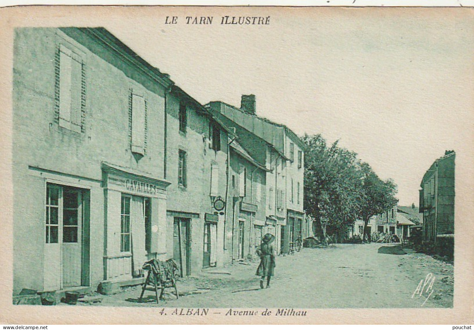 Z++ 10-(81) ALBAN - AVENUE DE MILHAU - COMMERCES - 2 SCANS - Alban