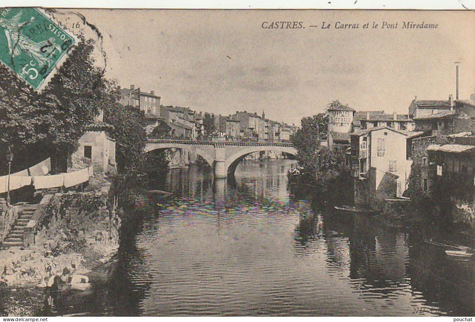 Z++ 10-(81) CASTRES - LE CARRAS ET LE PONT MIREDAME - LAVANDIERES - 2 SCANS - Castres